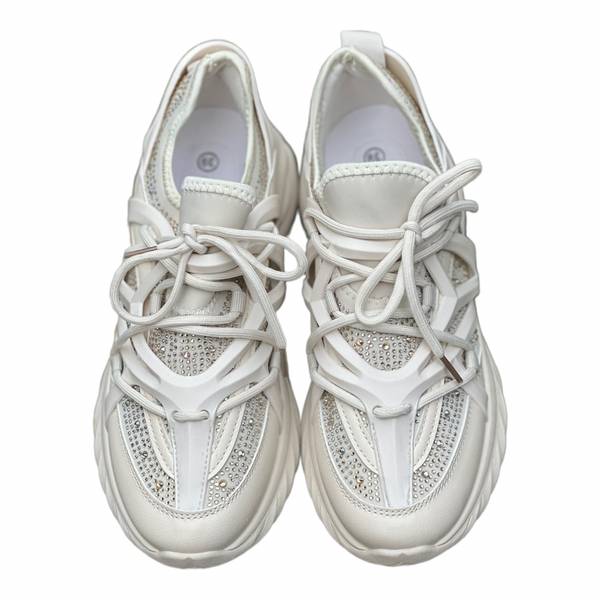 Sneakers Med Stener - Beige